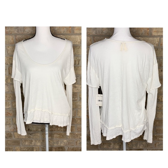 We the Free LS Boho Chic Boat Neck Tee - I64 - Picture 1 of 10